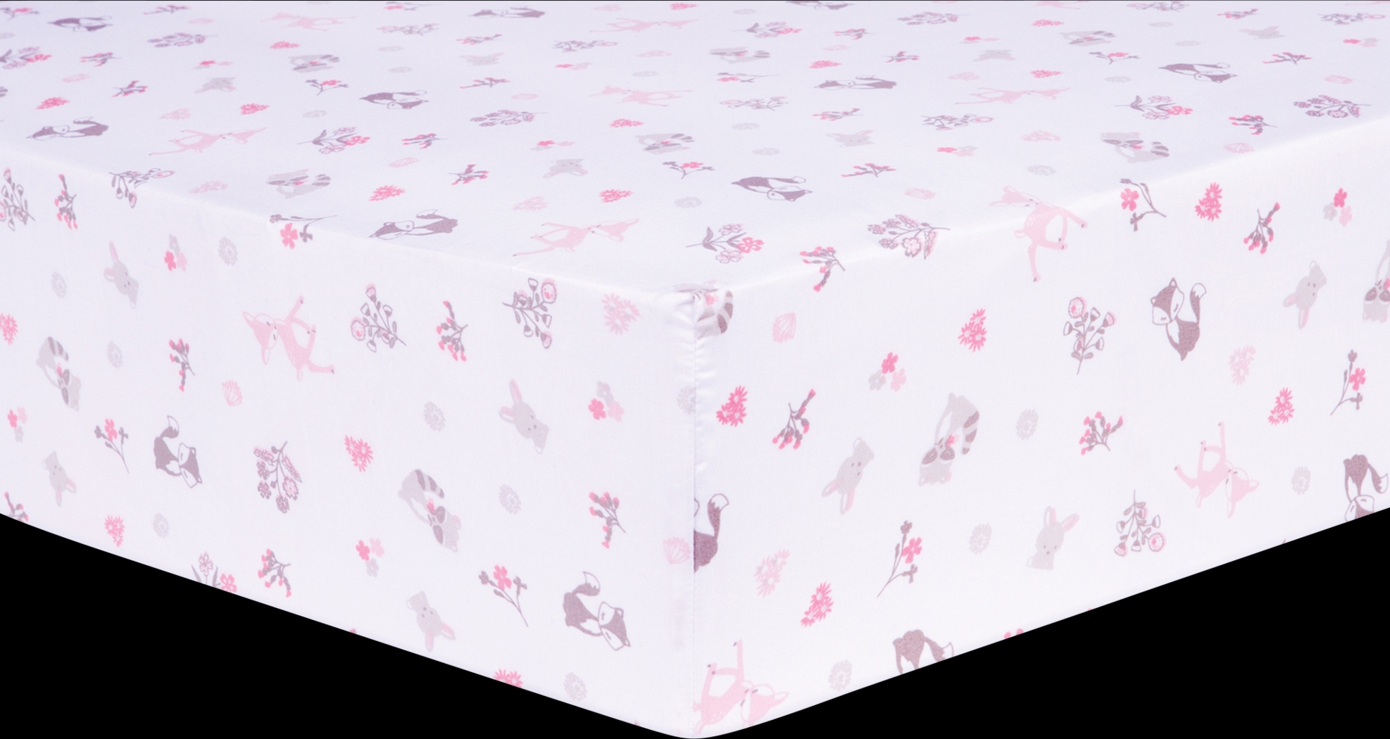 Forest Pals Pink 4 Pc Baby Bedding Set - Thumbnail - Image 8