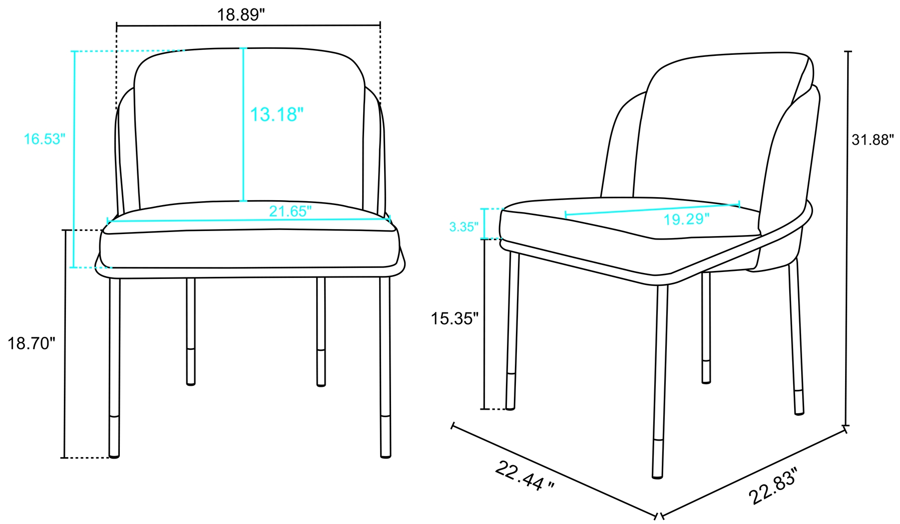 Forestair Beige Side Chair - Thumbnail - Image 9