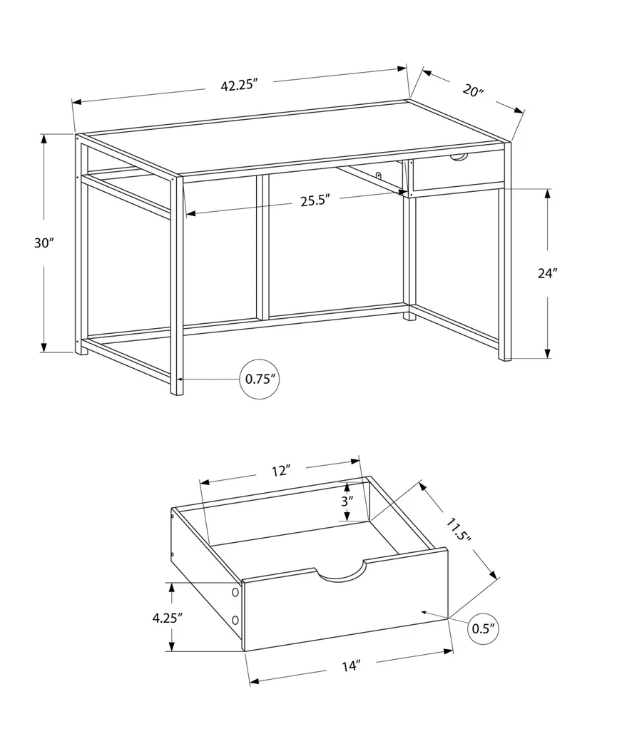 Forestnite White Desk - Thumbnail - Image 4