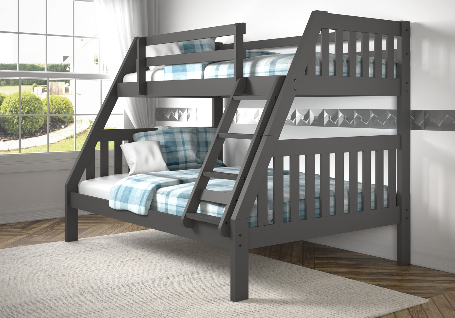 Forster Grove Gray Twin/Full Bunk Bed - Thumbnail - Image 1