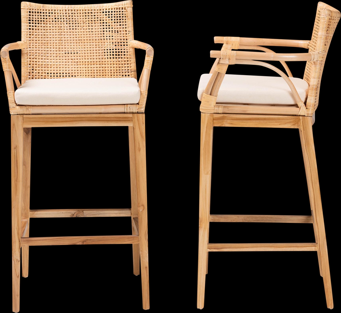 Fortenberry Brown Barstool, Set of 2 - Thumbnail - Image 4