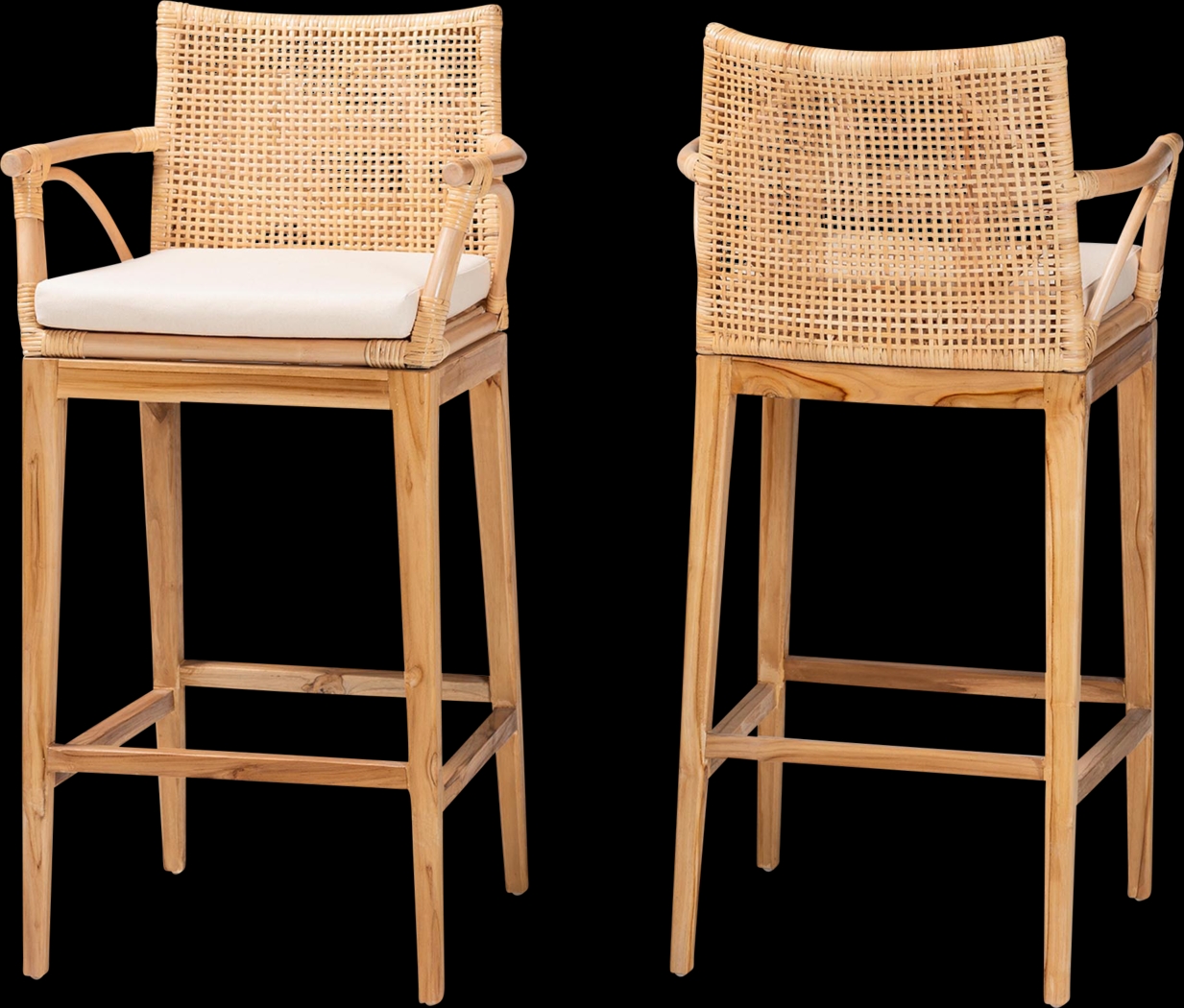 Fortenberry Brown Barstool, Set of 2 - Thumbnail - Image 1