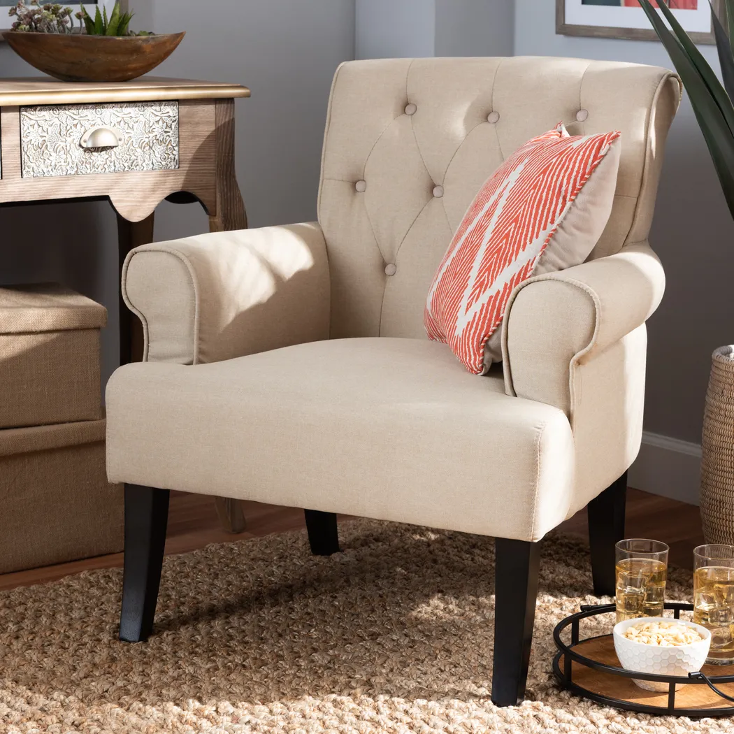 Fortingale Beige Accent Chair - Thumbnail - Image 7