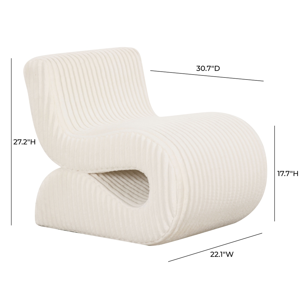 Fortrose Cream Accent Chair - Thumbnail - Image 6