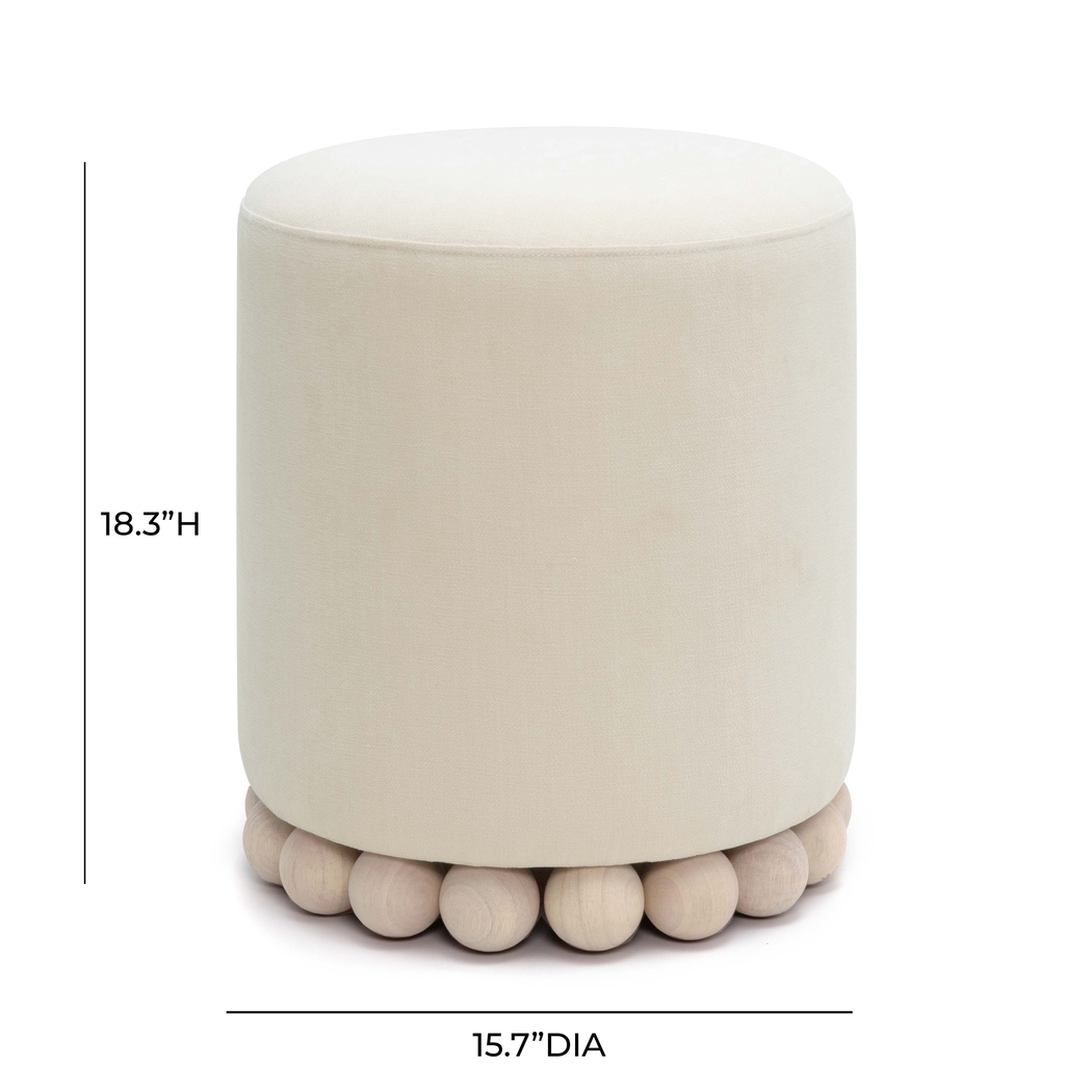 Fosbak II Cream Ottoman - Thumbnail - Image 5