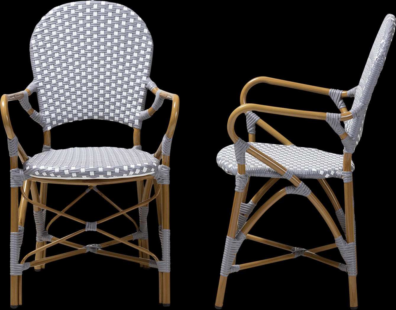 Fossi Gray Arm Chair, Set of 2 - Thumbnail - Image 3