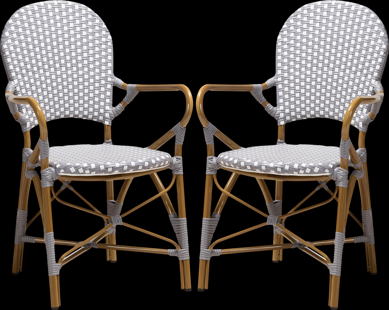 Fossi Gray Arm Chair, Set of 2 - Thumbnail - Image 1