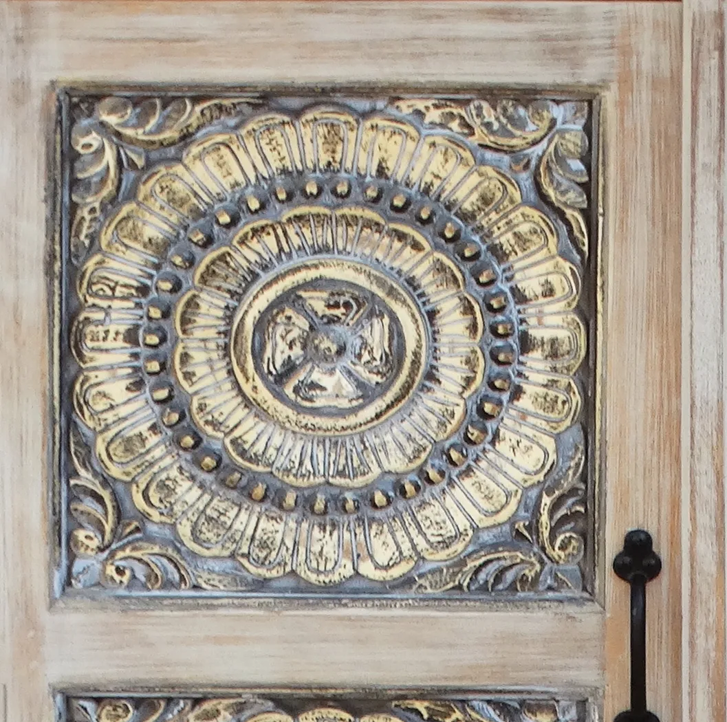 Four Carvings White Accent Cabinet - Thumbnail - Image 5