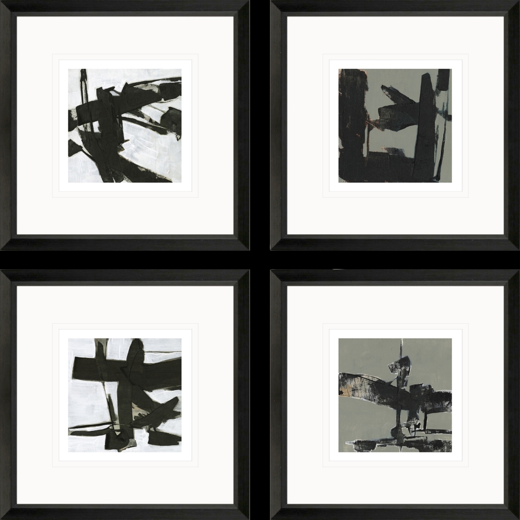 Four Shades Black Framed Artwork , Set of 4 - Thumbnail - Image 1