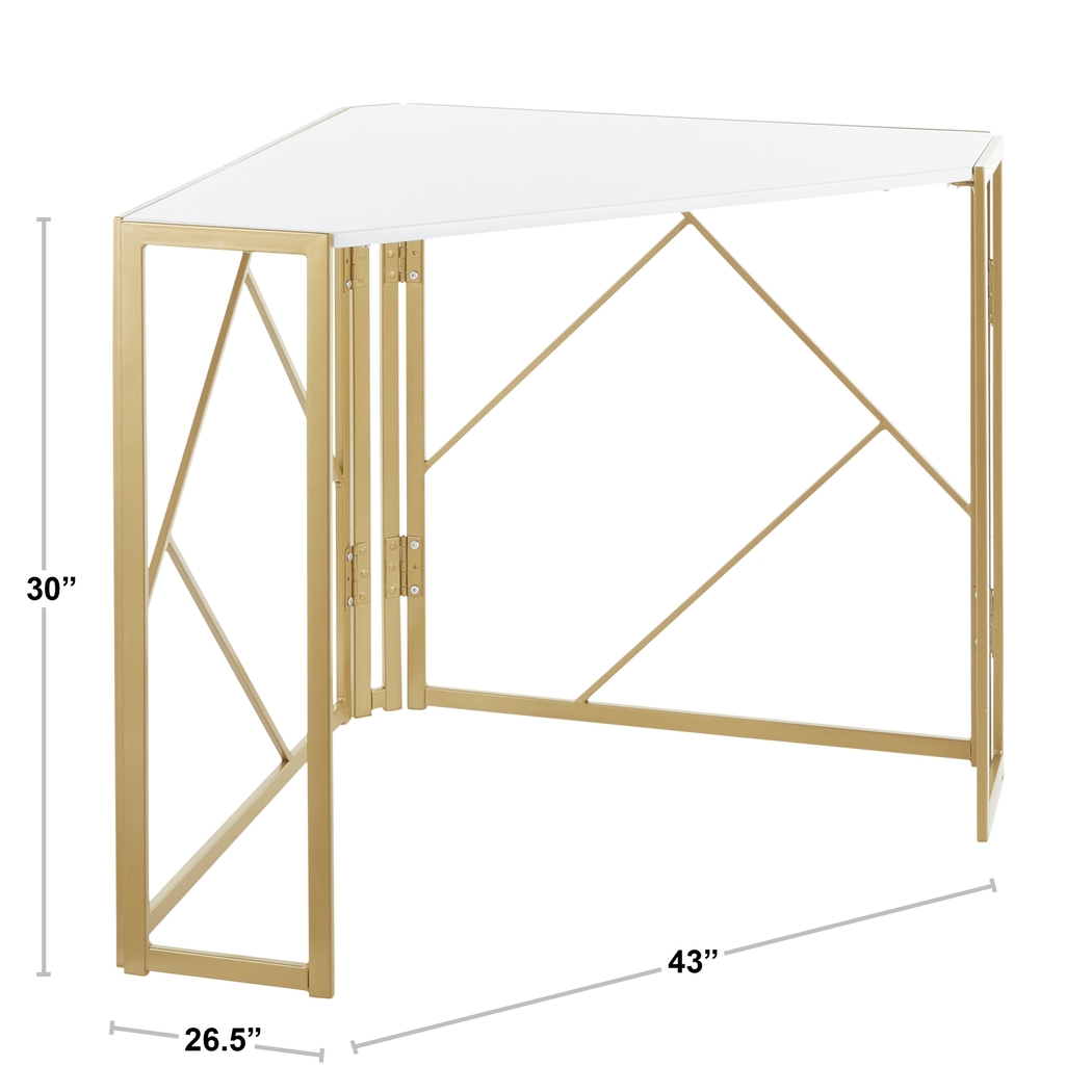 Fourche White Corner Desk - Thumbnail - Image 8