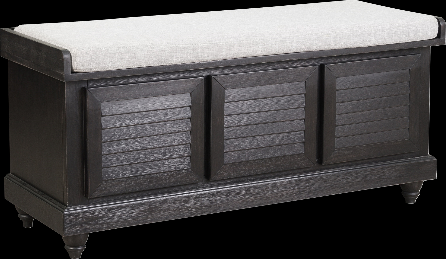Fourwood Black Storage Bench - Thumbnail - Image 1