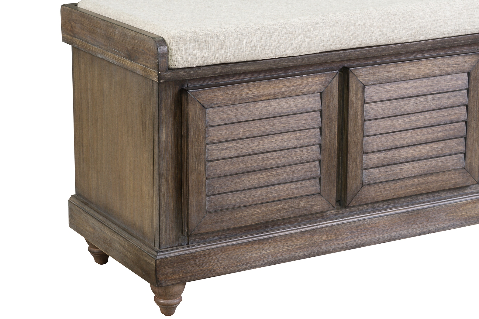 Fourwood Brown Storage Bench - Thumbnail - Image 2