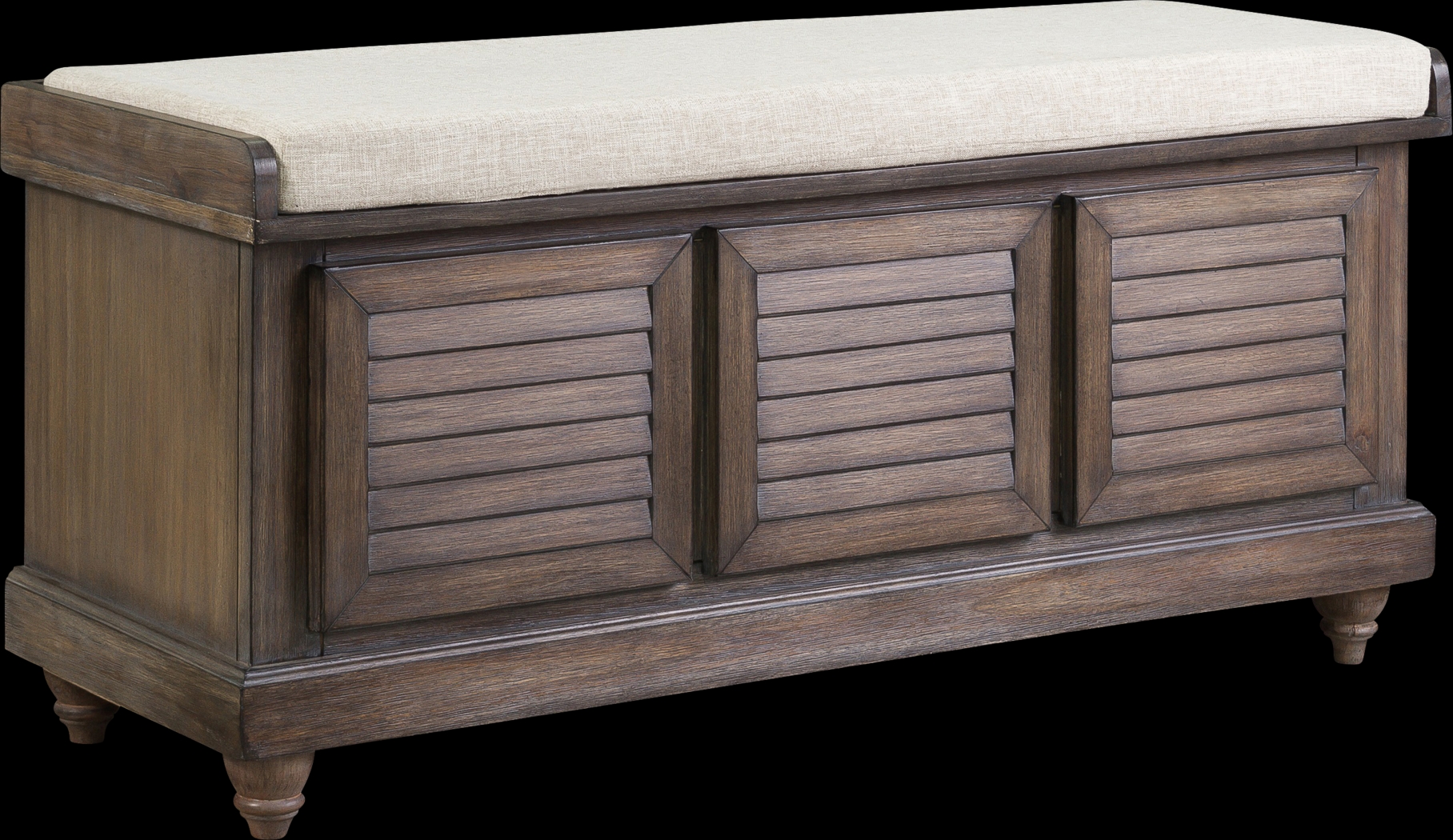 Fourwood Brown Storage Bench - Thumbnail - Image 1