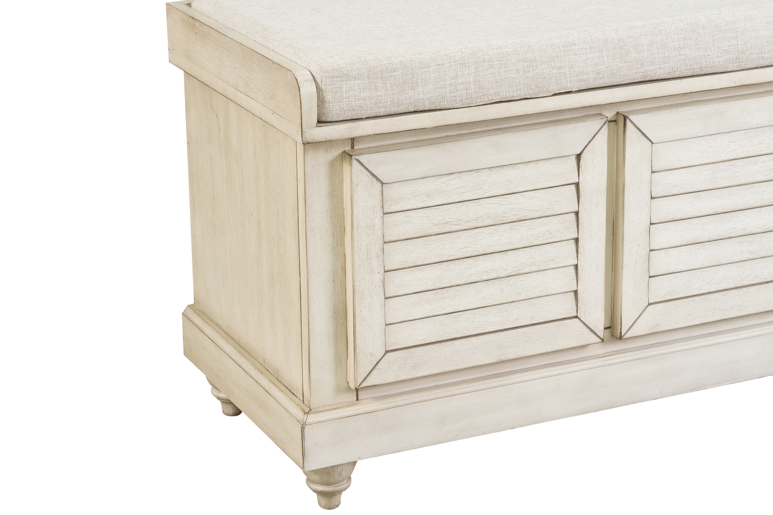 Fourwood White Storage Bench - Thumbnail - Image 2
