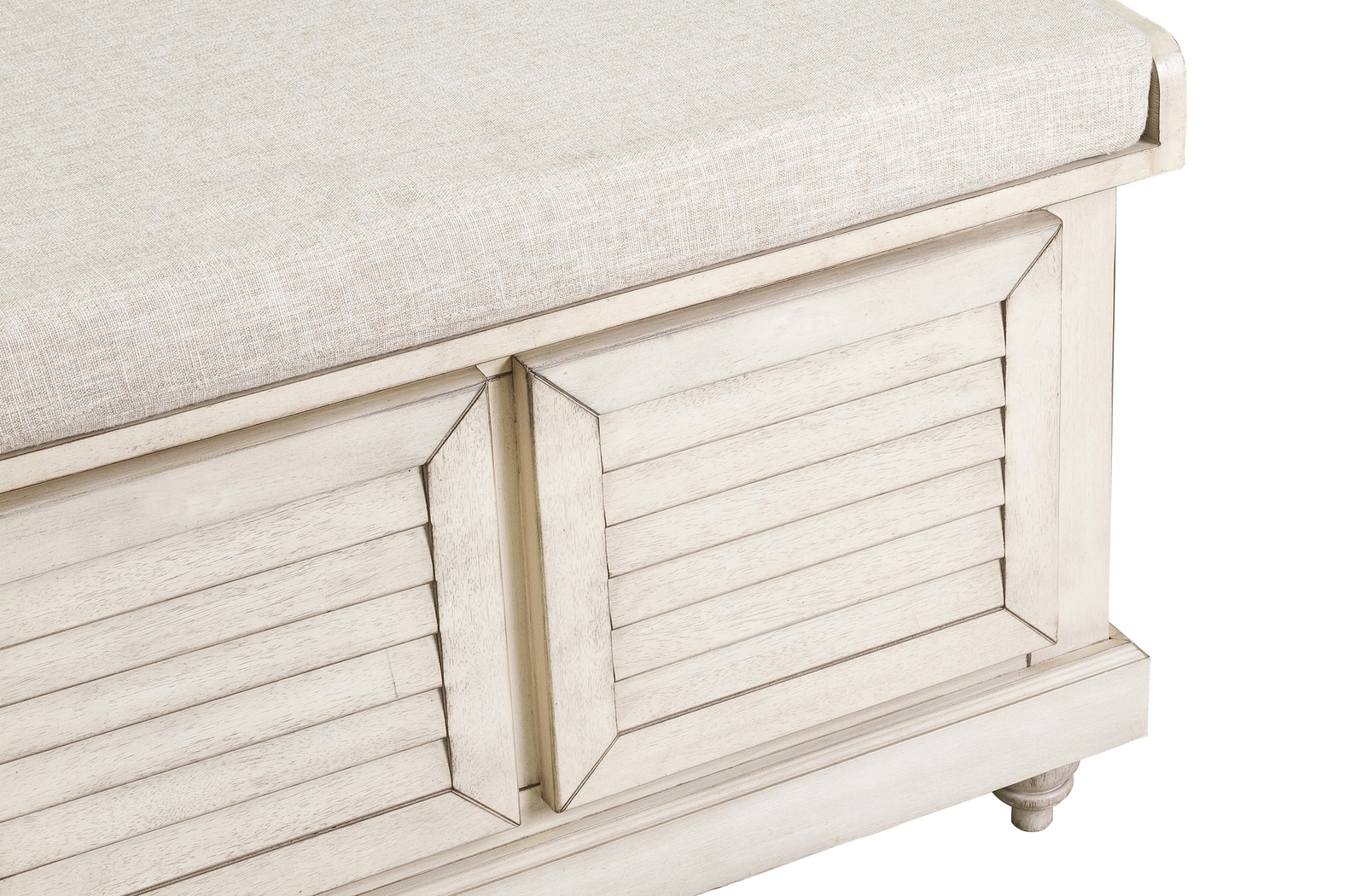 Fourwood White Storage Bench - Thumbnail - Image 3