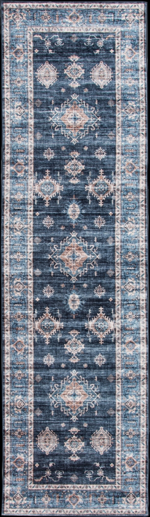 Foutch Navy 2'3 x 7'6 Rug - Thumbnail - Image 1