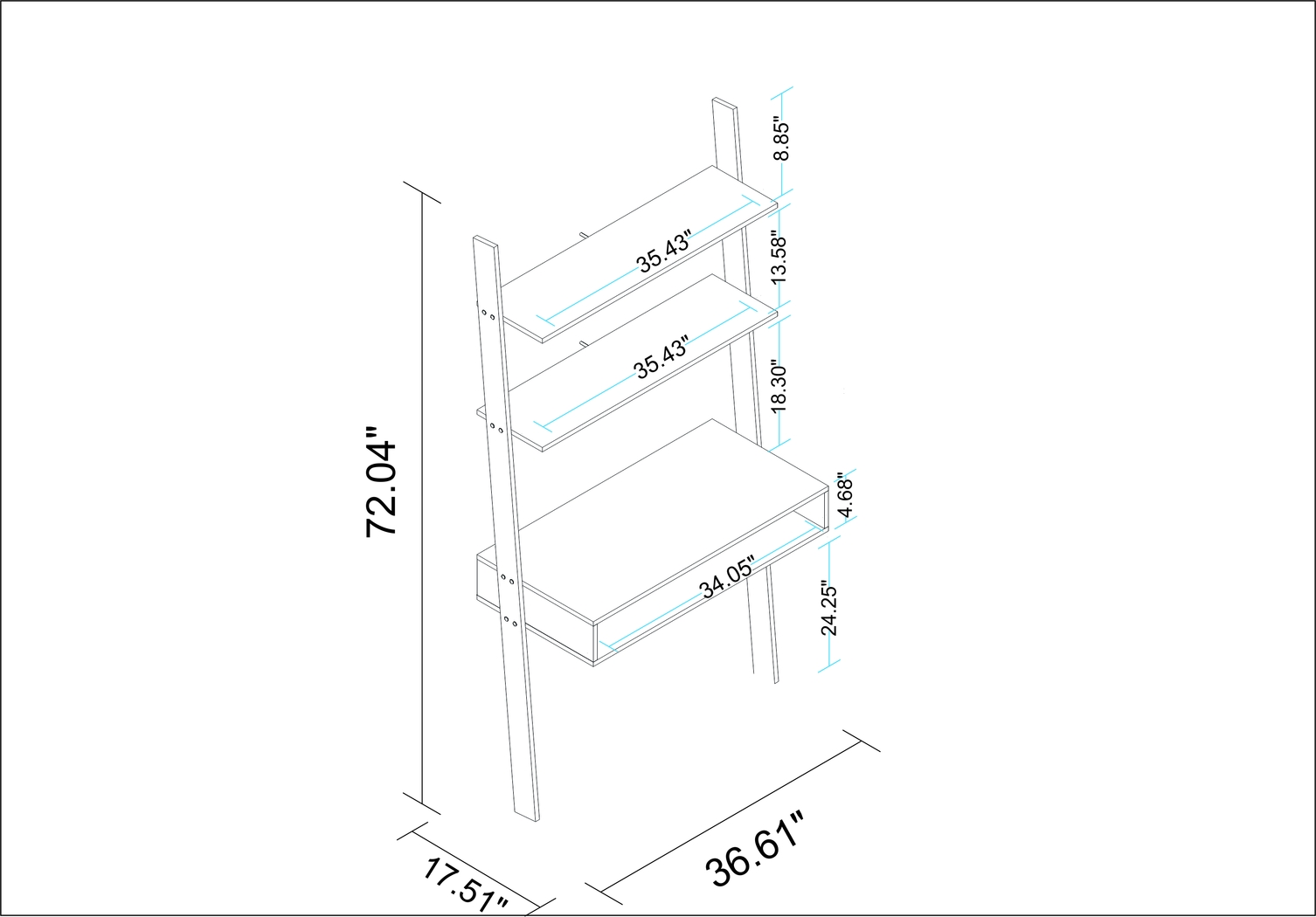 Fox Park White Desk - Thumbnail - Image 8