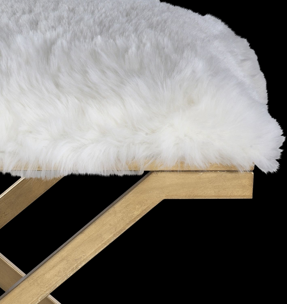 Foxall White Accent Bench - Thumbnail - Image 2