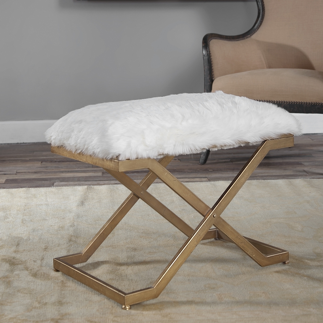 Foxall White Accent Bench - Thumbnail - Image 3