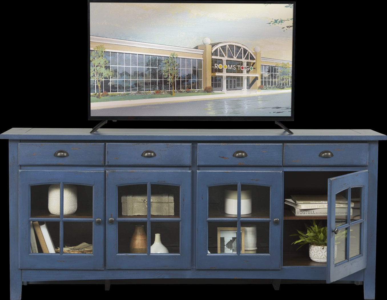 Foxborough Blue 80 in. Console - Thumbnail - Image 2