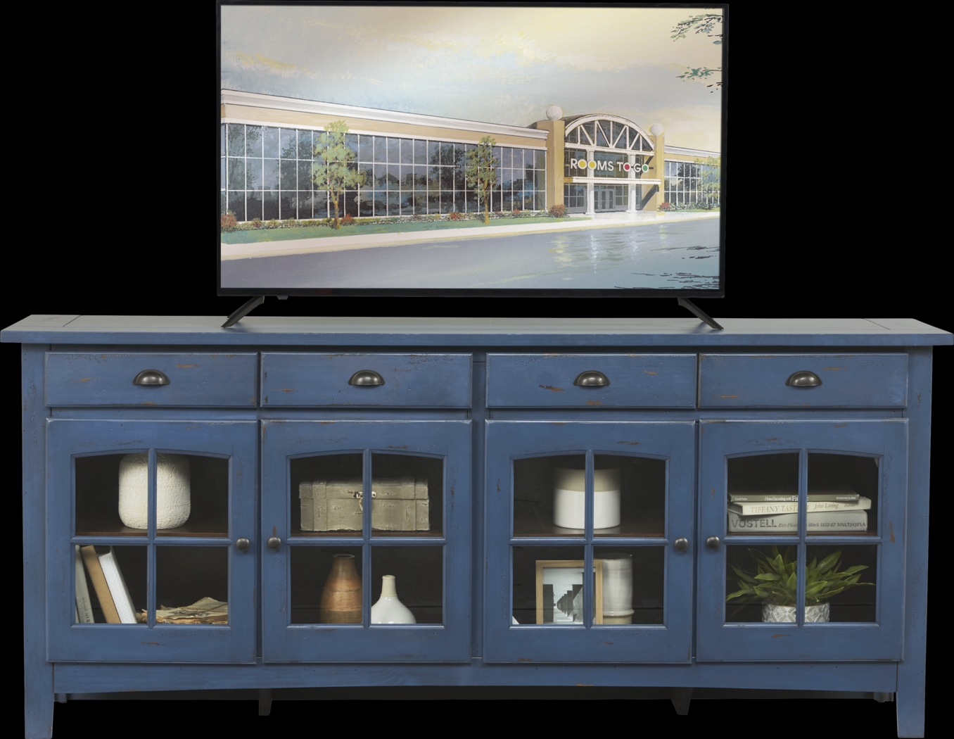 Foxborough Blue 80 in. Console - Thumbnail - Image 1