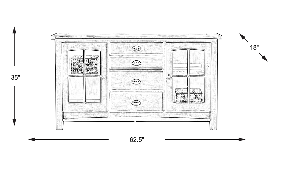Dimension Image. Please refer to the Dimension Tab on this page for dimension details.