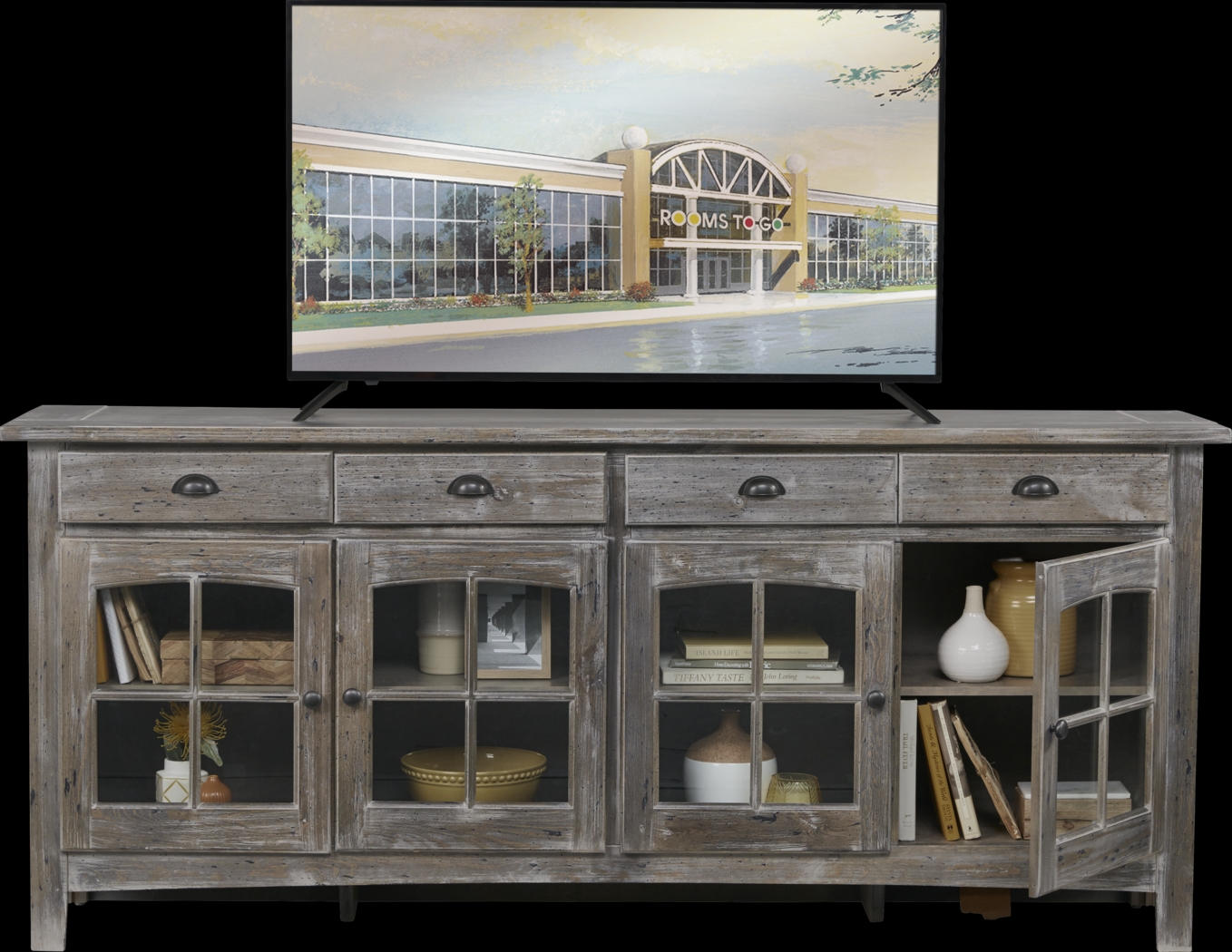 Foxborough Gray 80 in. Console - Thumbnail - Image 2