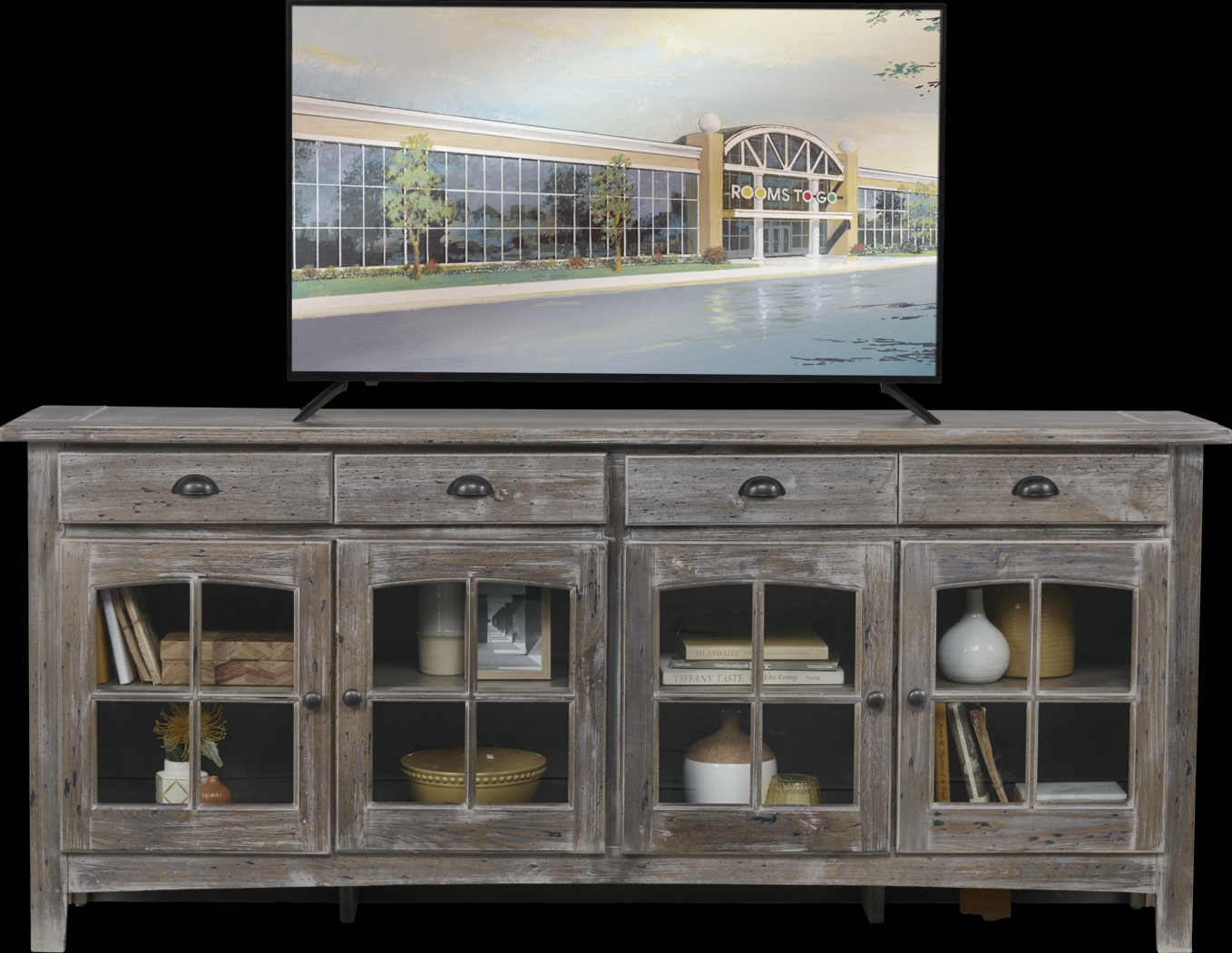 Foxborough Gray 80 in. Console - Thumbnail - Image 1