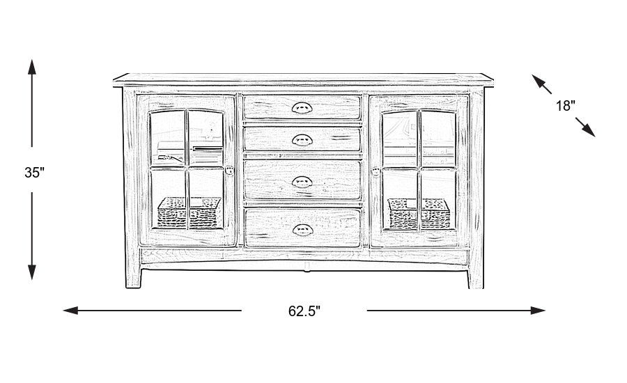 Dimension Image. Please refer to the Dimension Tab on this page for dimension details.