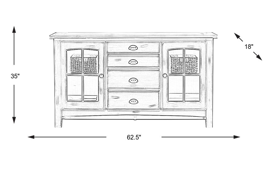 Dimension Image. Please refer to the Dimension Tab on this page for dimension details.