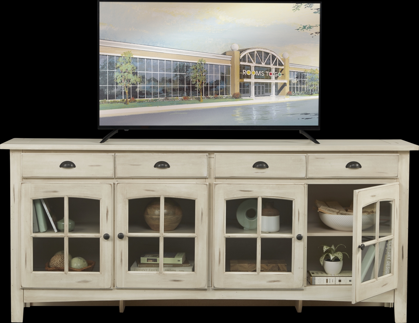 Foxborough White 80 in. Console - Thumbnail - Image 2