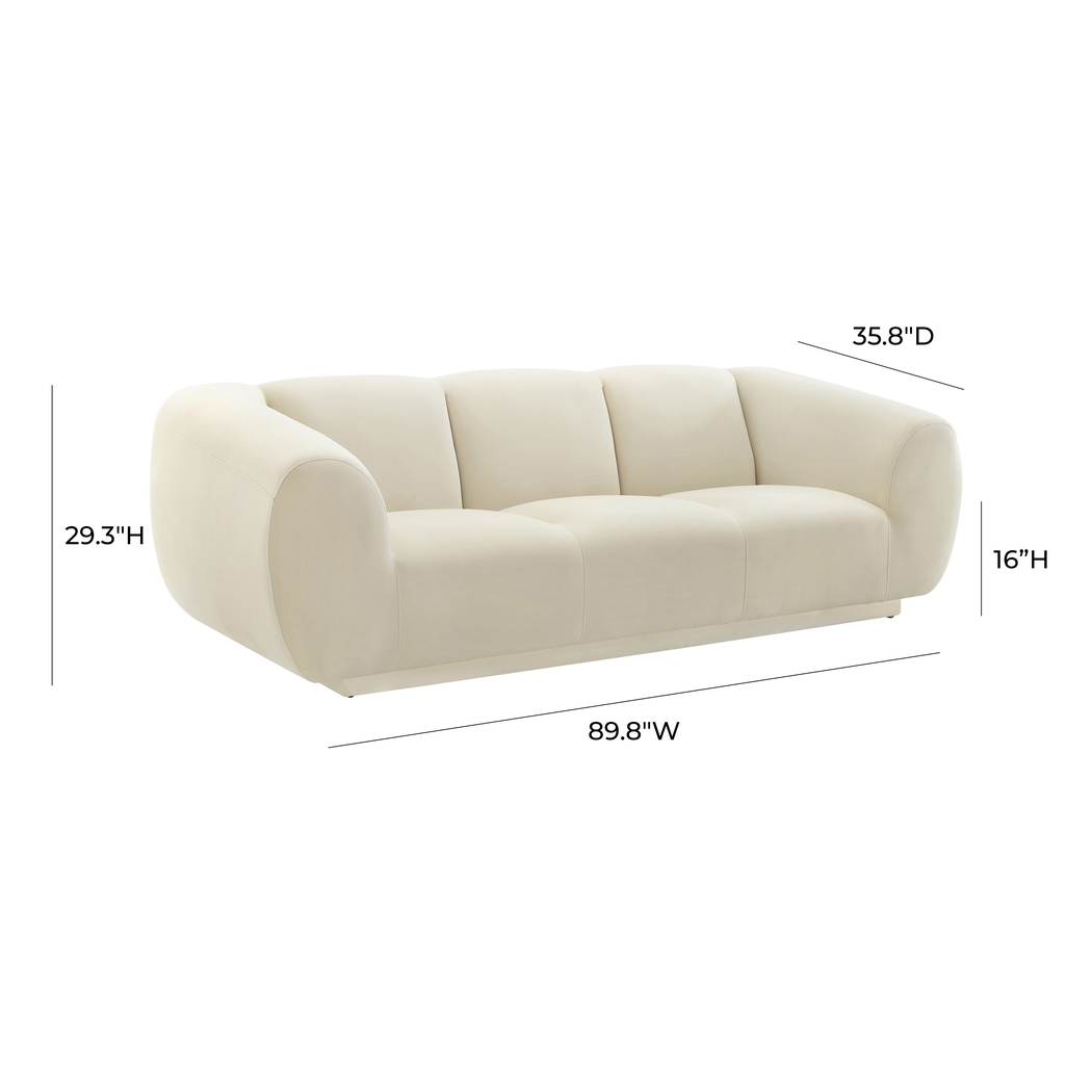Foxchase Cream Sofa - Thumbnail - Image 6