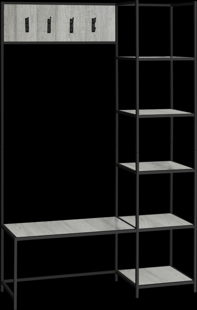 Foxcroft View Gray Hall Tree - Thumbnail - Image 1