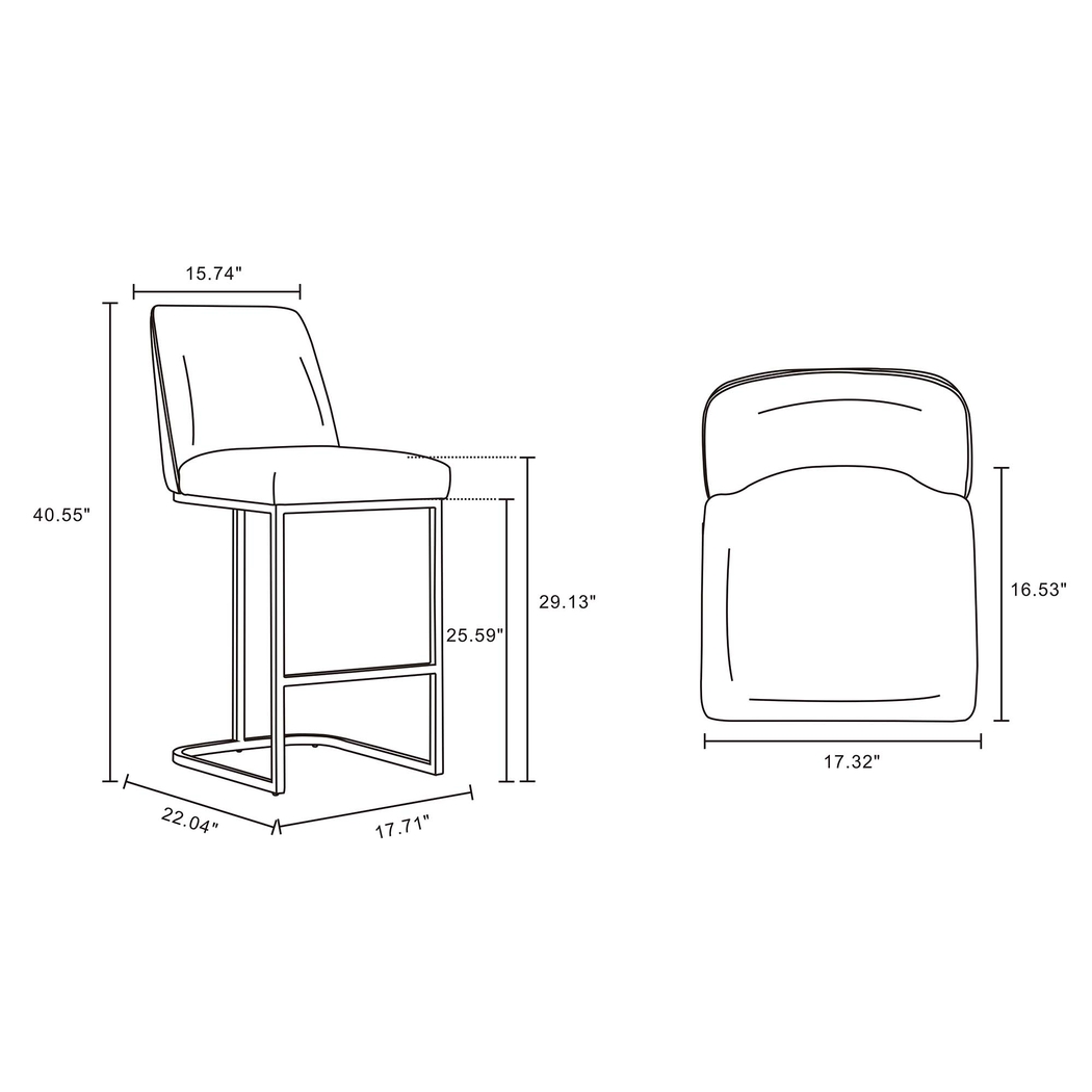 Foxiana Gray Barstool - Thumbnail - Image 10