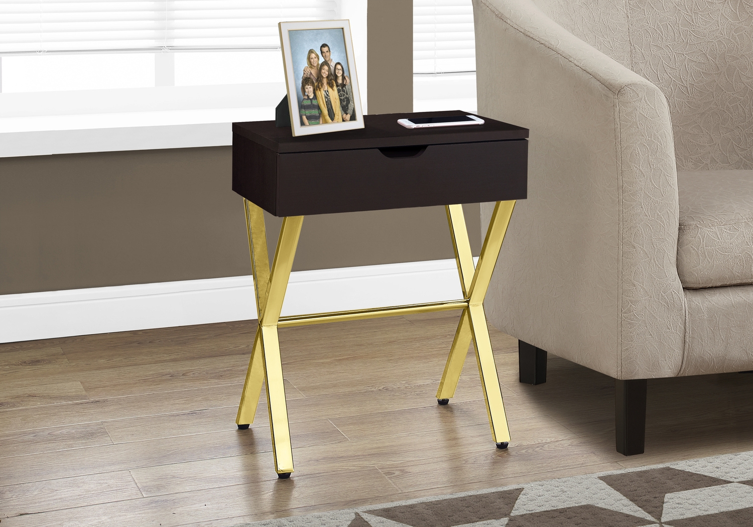 Foxley Cappuccino End Table - Thumbnail - Image 2