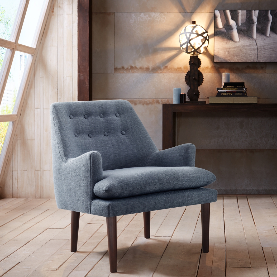 Foxshire Blue Accent Chair - Thumbnail - Image 2