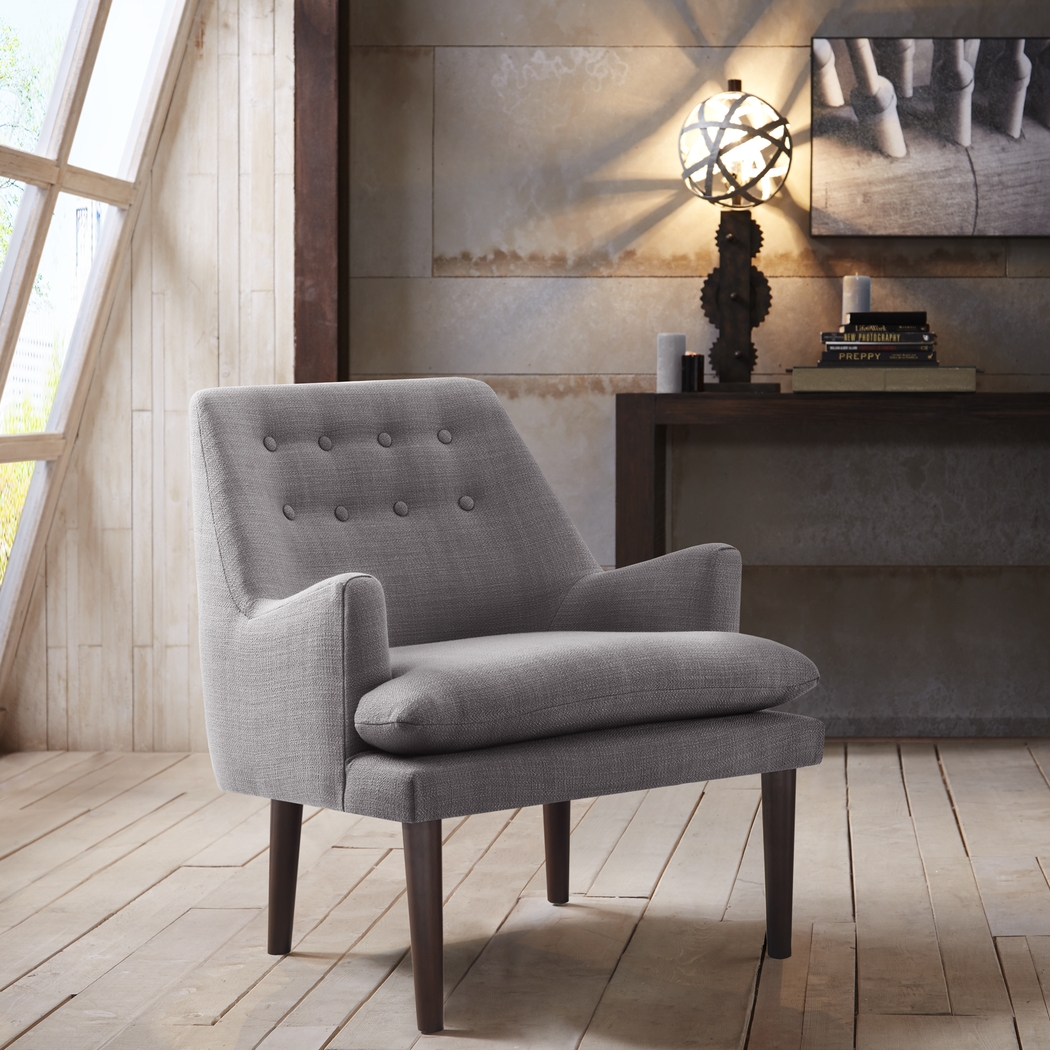 Foxshire Gray Accent Chair - Thumbnail - Image 2