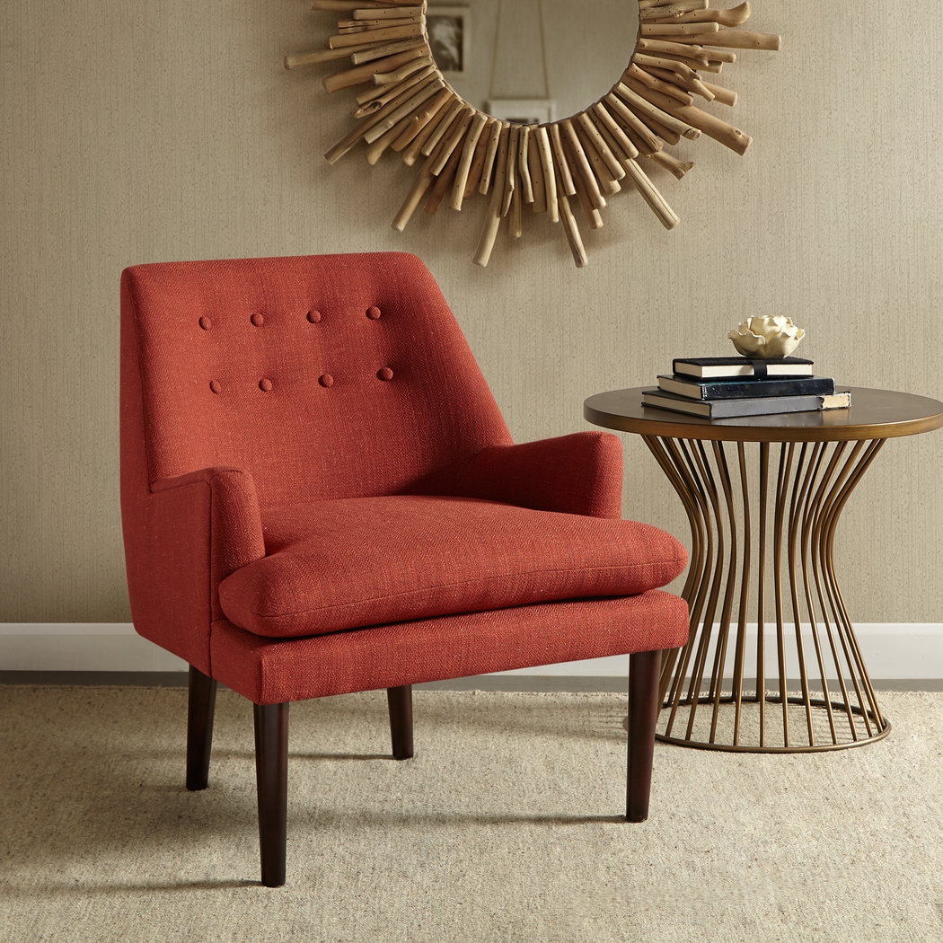 Foxshire Red Accent Chair - Thumbnail - Image 2
