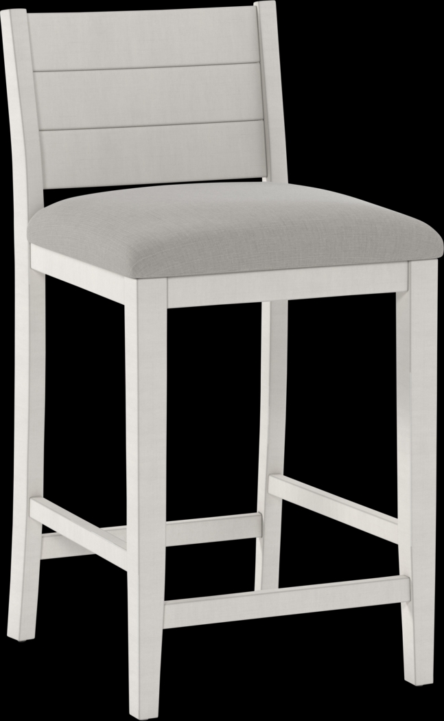 Frailey White Counter Height Stool - Thumbnail - Image 1