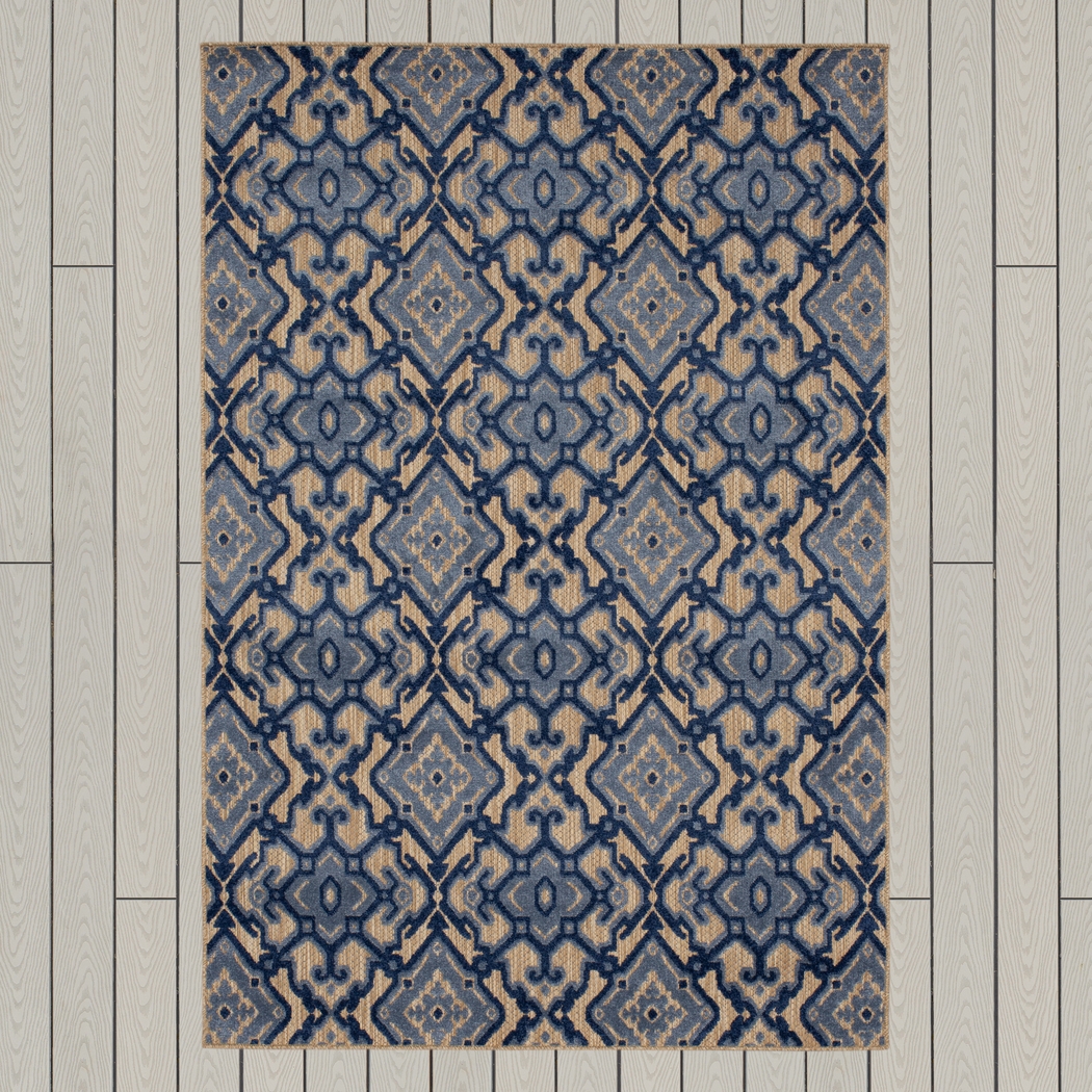 Framingway Blue 6' x 9' Indoor/Outdoor Rug - Thumbnail - Image 3