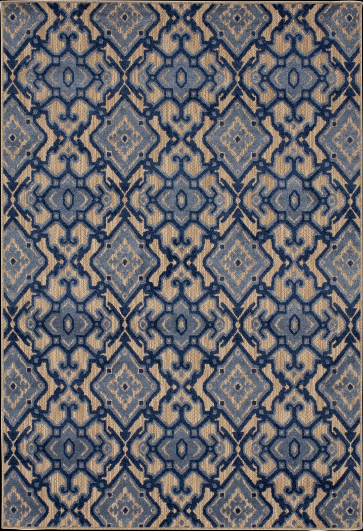 Framingway Blue 6' x 9' Indoor/Outdoor Rug - Thumbnail - Image 1