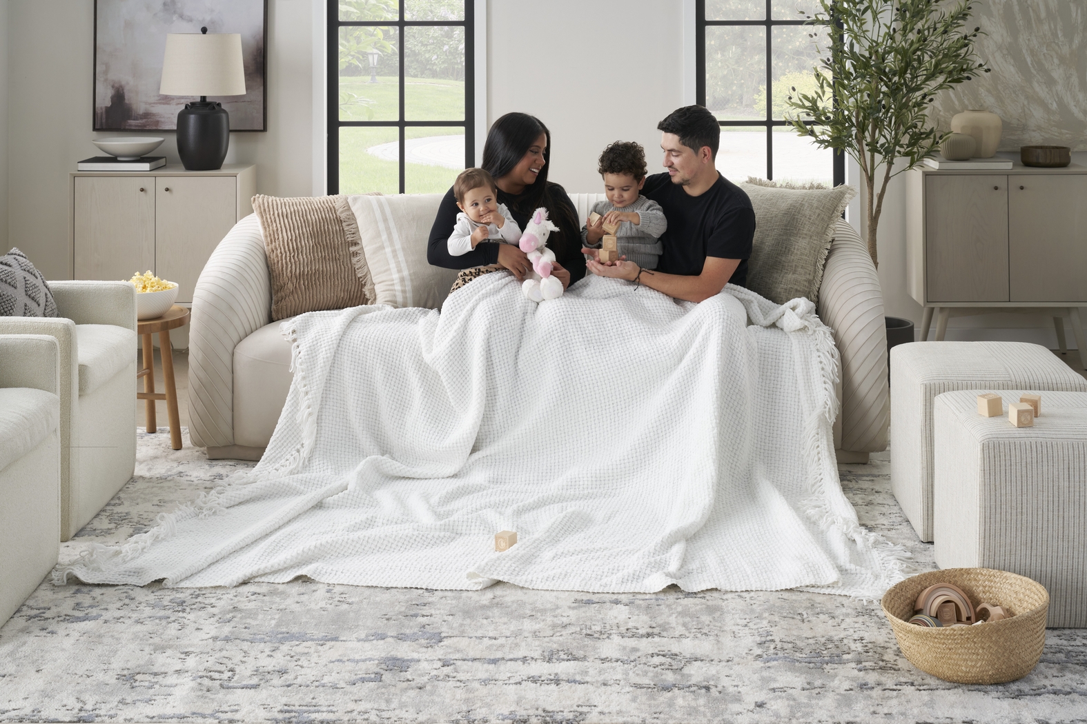 Freddie White Large Throw Blanket - Thumbnail - Image 6