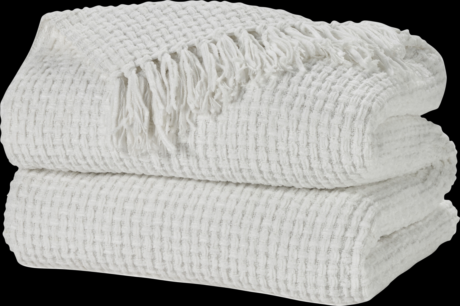 Freddie White Large Throw Blanket - Thumbnail - Image 1