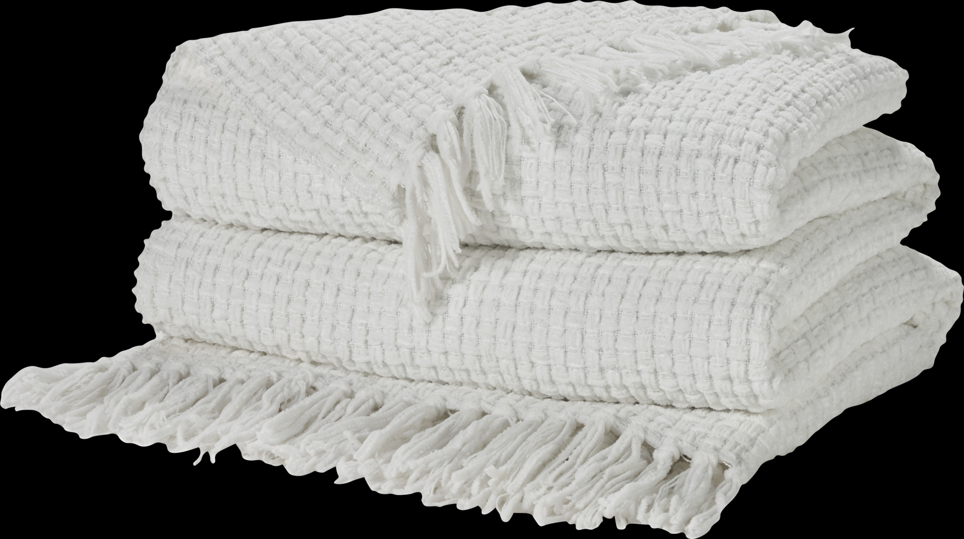 Freddie White Throw Blanket - Thumbnail - Image 1