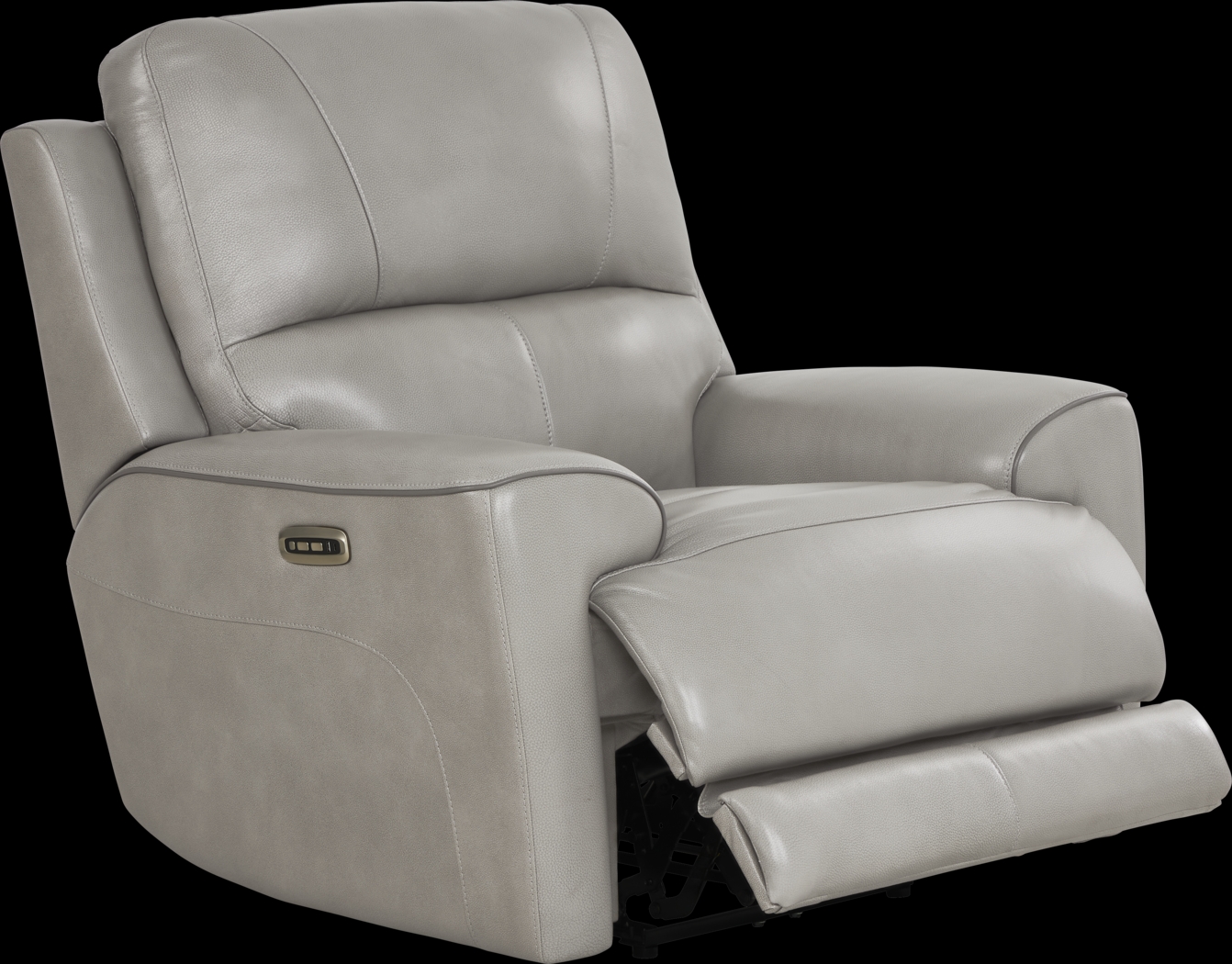 Fremont Gray Leather 8 Pc Living Room with Dual Power Reclining Sofa - Thumbnail - Image 13