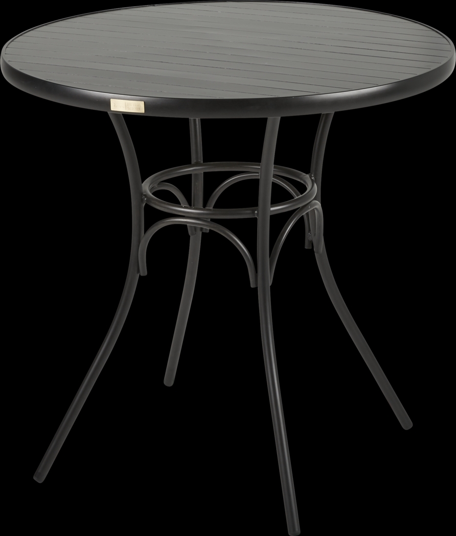 French Cafe Black 42 in. Round Outdoor Bar Height Dining Table - Thumbnail - Image 1