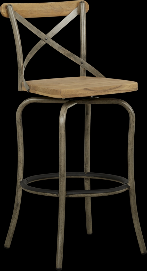French Cafe Brown Outdoor Barstool - Thumbnail - Image 1