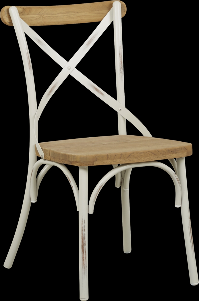 French Cafe White Outdoor Side Chair - Thumbnail - Image 1