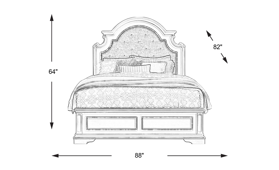 Dimension Image. Please refer to the Dimension Tab on this page for dimension details.