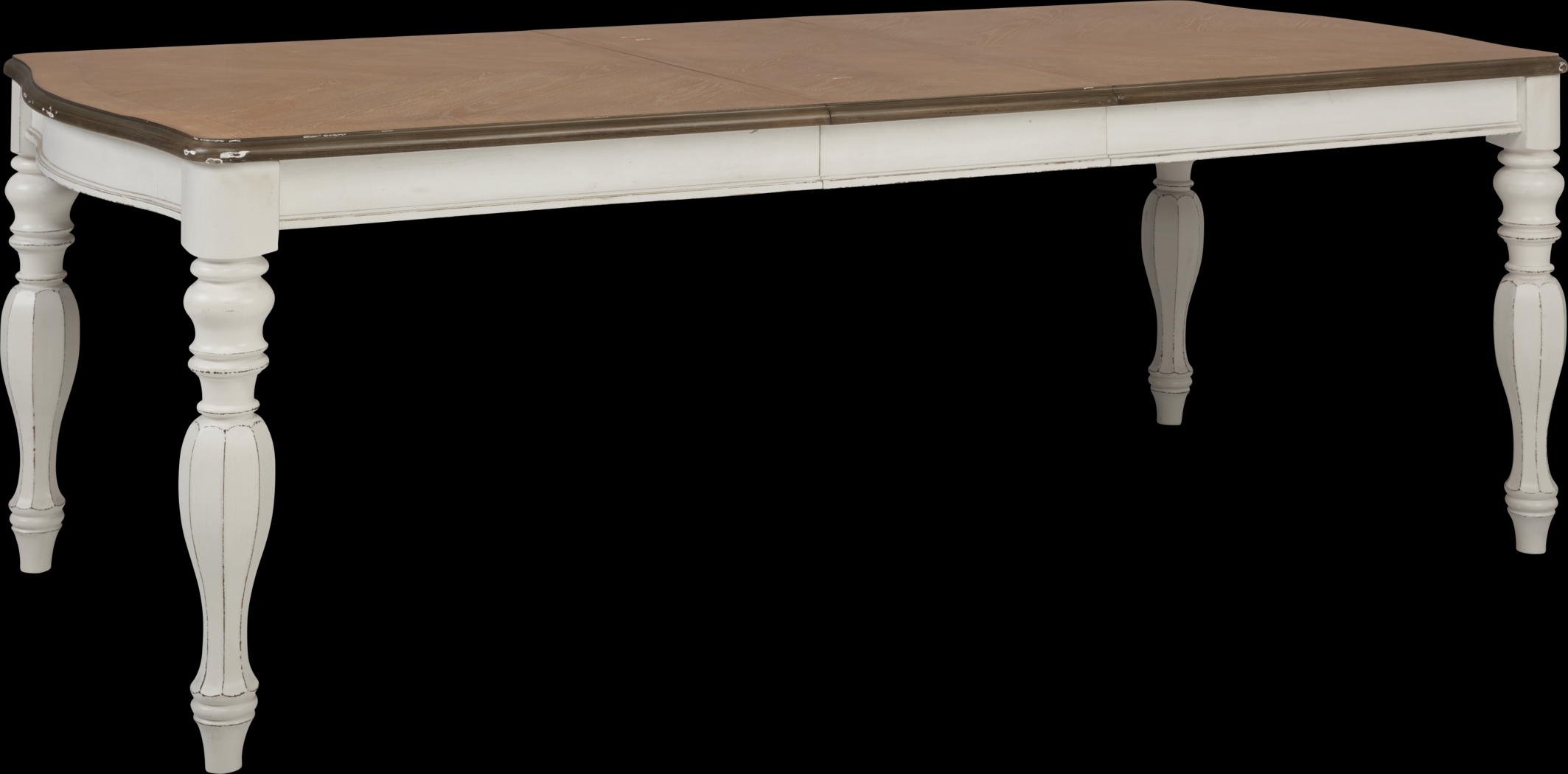 French Market White 5 Pc Rectangle Dining Room with Upholstered Chairs - Thumbnail - Image 3